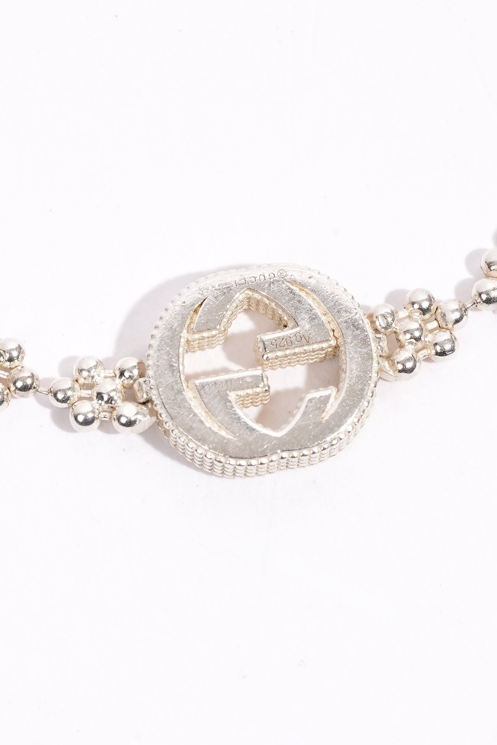 Gucci Interlocking Bracelet Silver Silver Sterling
