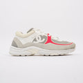 Chanel CC Logo Sneaker Grey / White / Red Suede EU 37.5 UK 4.5