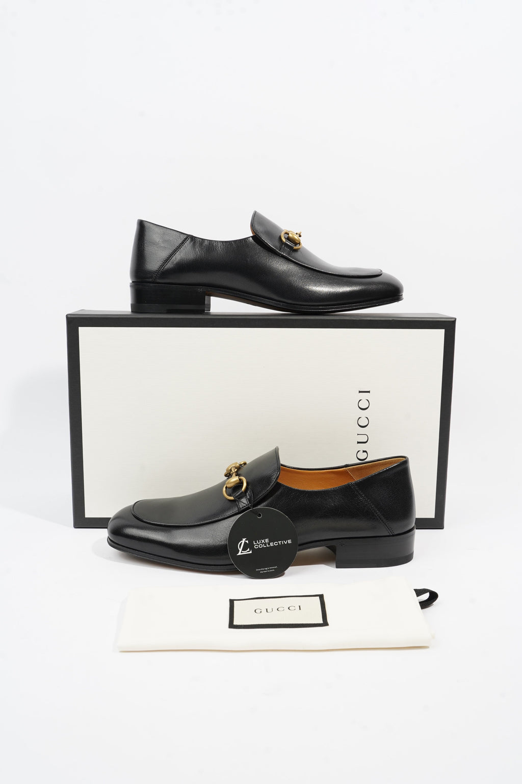 Gucci Jordan Loafer Black Leather EU 41 UK 7