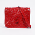 Saint Laurent Niki Chain Wallet Red Leather Mini