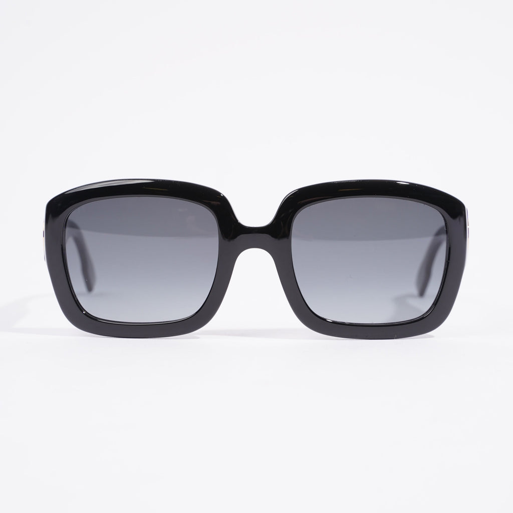Christian Dior Square Sunglasses Black Acetate 145mm
