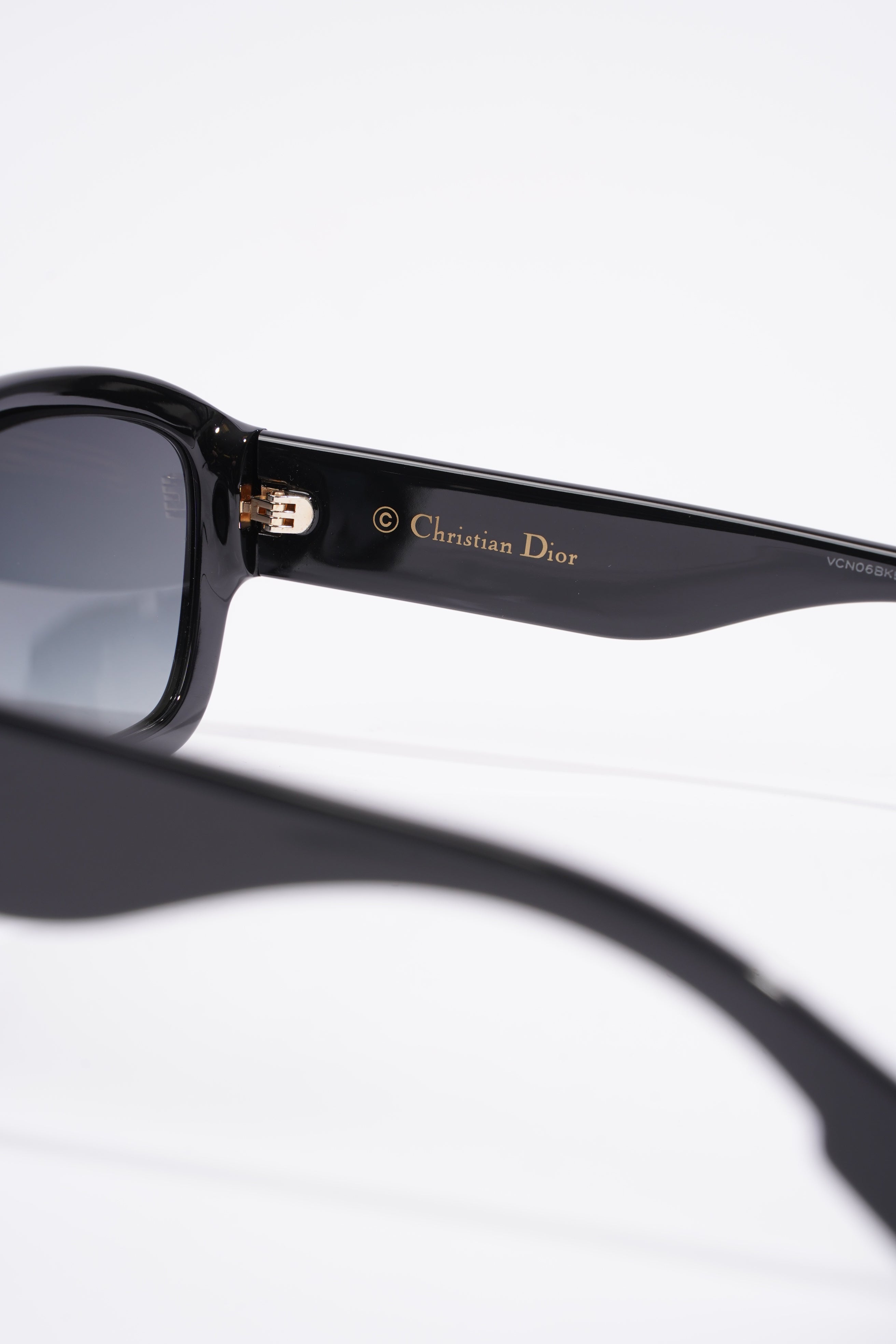 Christian Dior Square Sunglasses Black Acetate 145mm