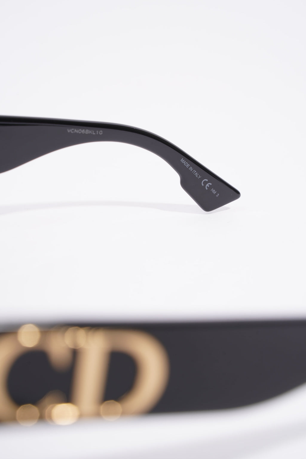 Christian Dior Square Sunglasses Black Acetate 145mm