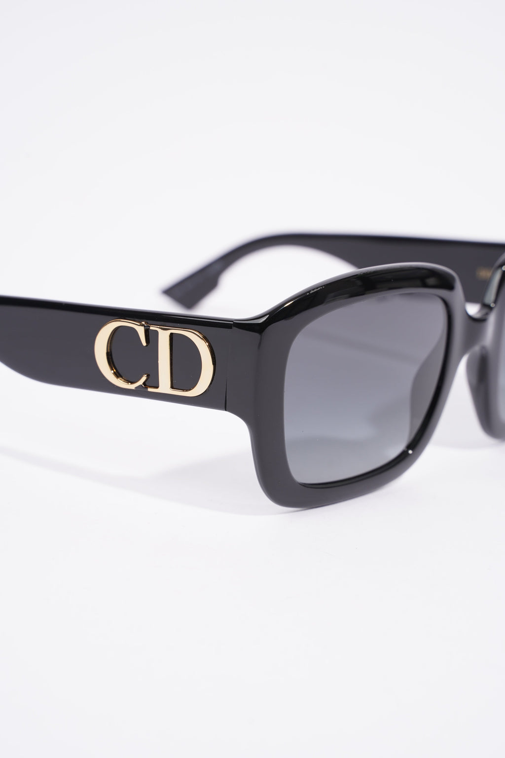 Christian Dior Square Sunglasses Black Acetate 145mm