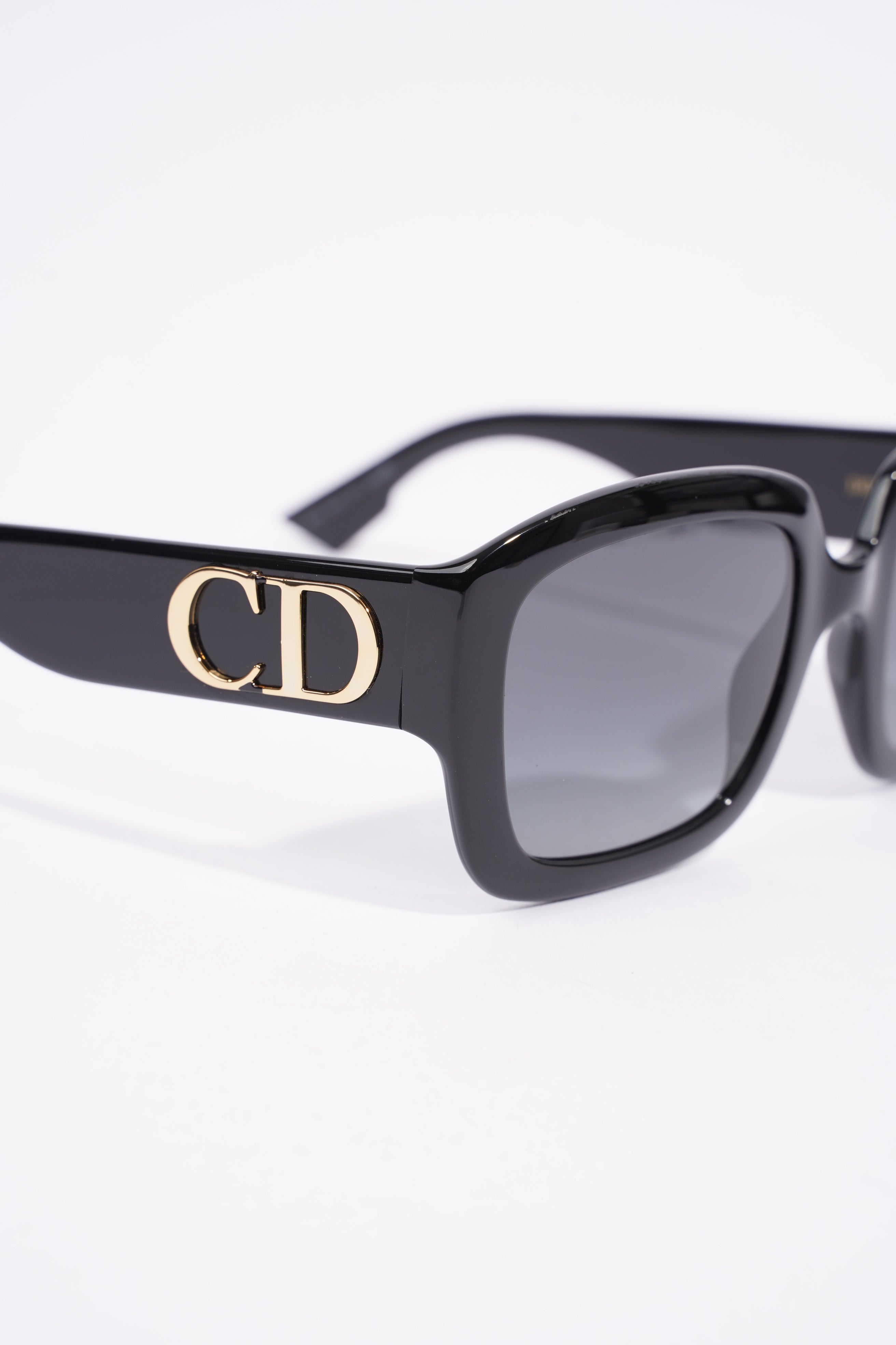 Christian Dior Square Sunglasses Black Acetate 145mm