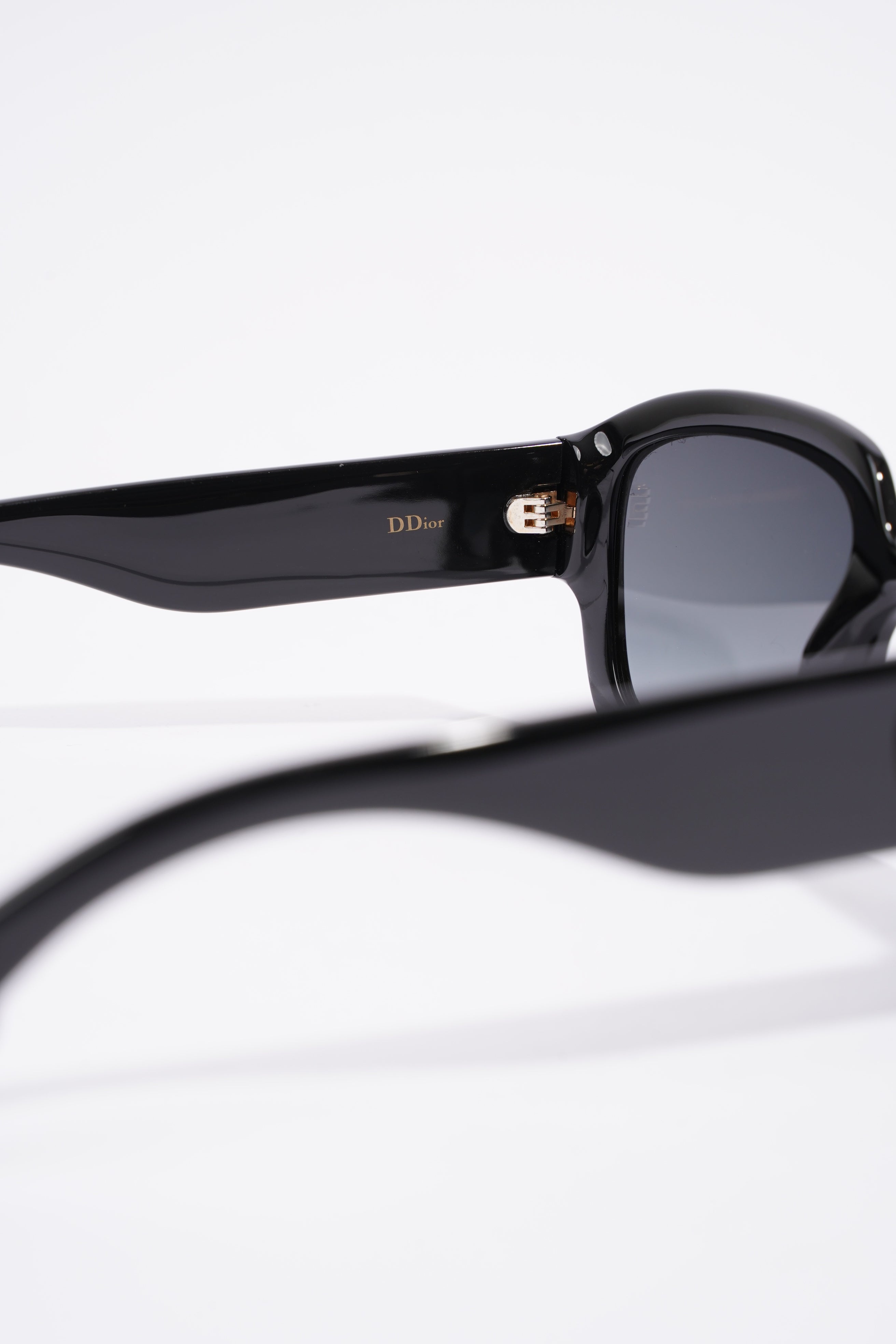 Christian Dior Square Sunglasses Black Acetate 145mm