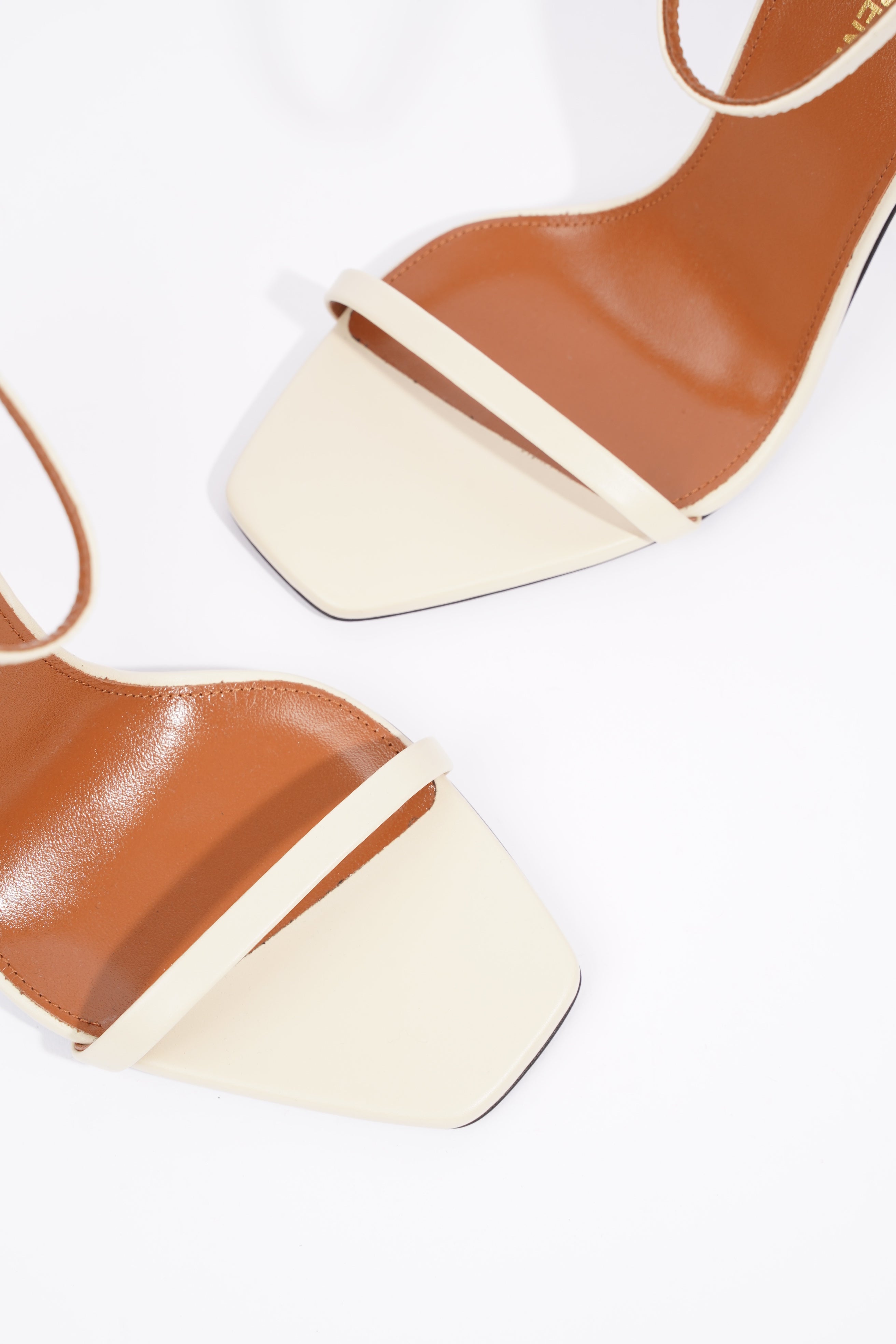 Saint Laurent Opyum Heel 110 Beige Leather EU 38.5 UK 5.5