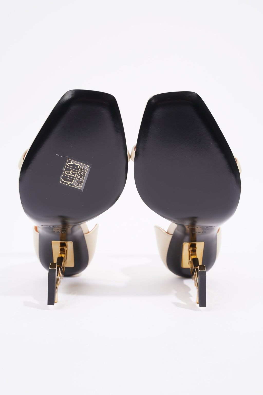Saint Laurent Opyum Heel 110 Beige Leather EU 38.5 UK 5.5