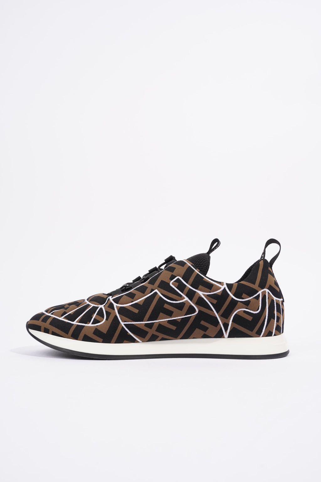 Fendi FFreedom Sneakers Brown / White Fabric EU 39 UK 6