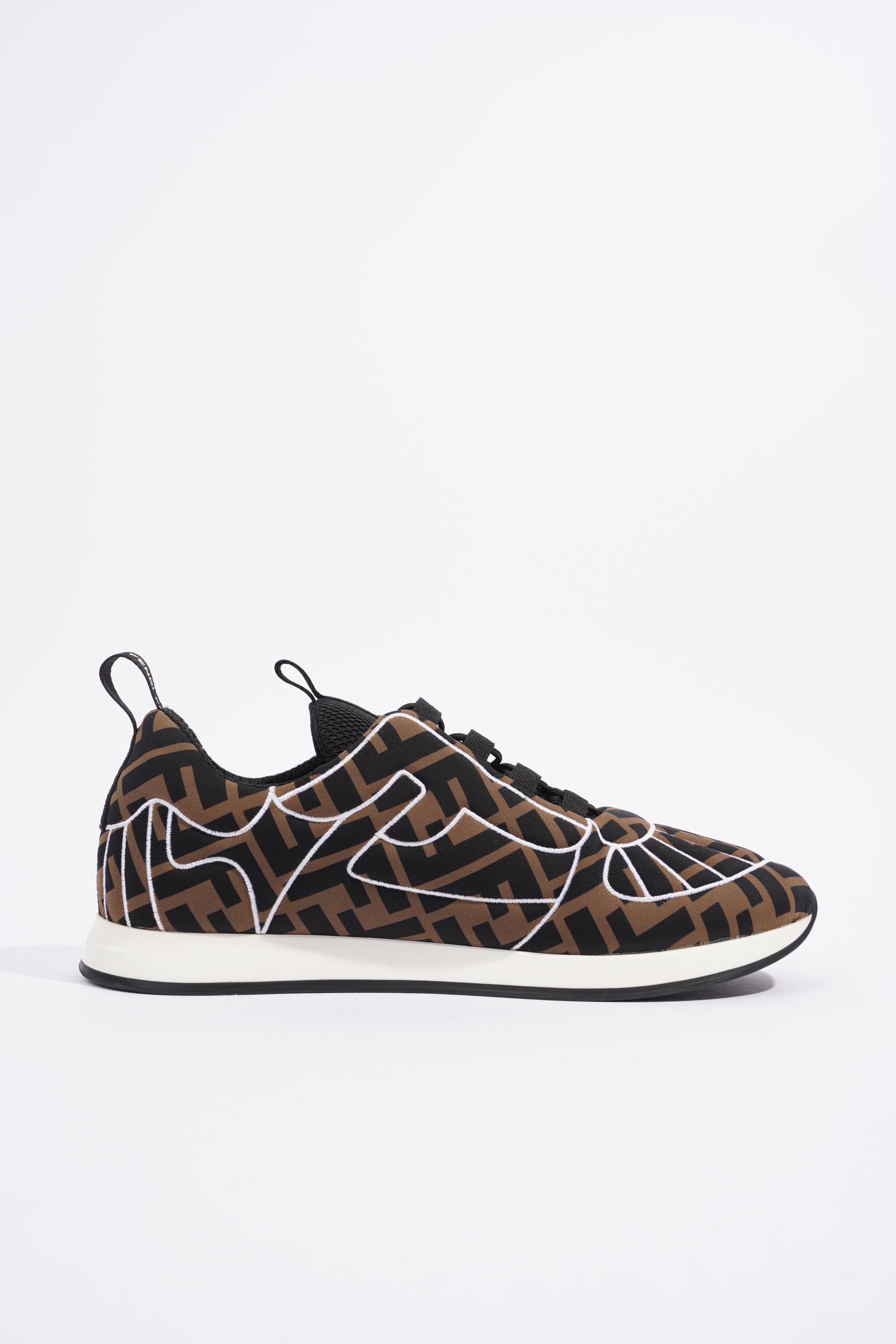 Fendi FFreedom Sneakers Brown / White Fabric EU 39 UK 6