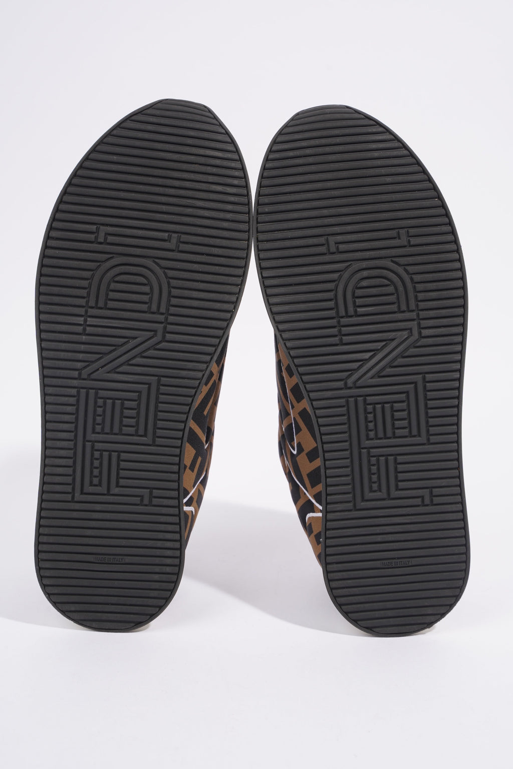 Fendi FFreedom Sneakers Brown / White Fabric EU 39 UK 6