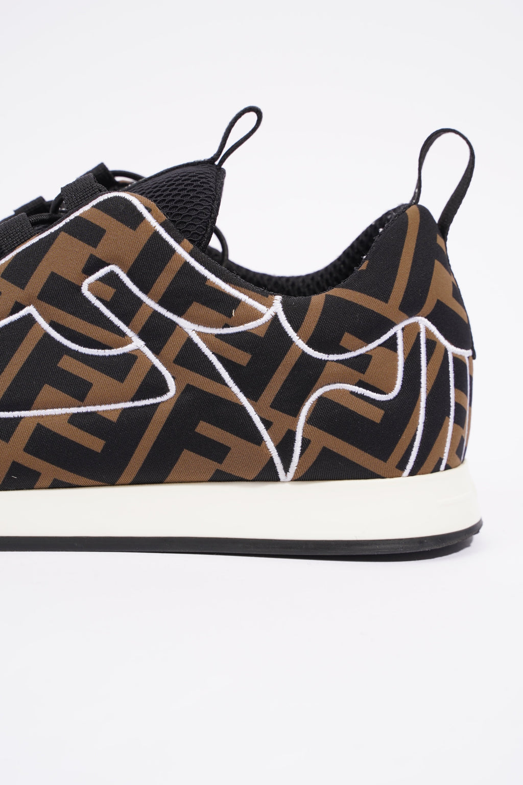 Fendi FFreedom Sneakers Brown / White Fabric EU 39 UK 6