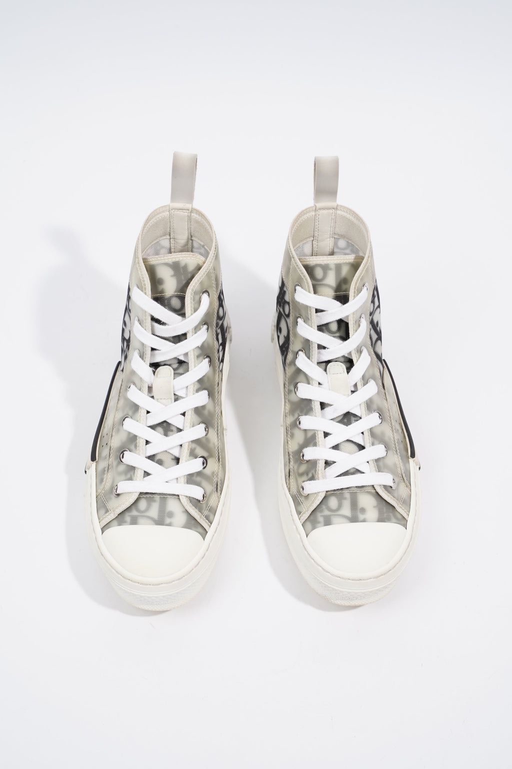 Christian Dior B23 Hightops White / Black Oblique Rubber EU 37.5 UK 4.5