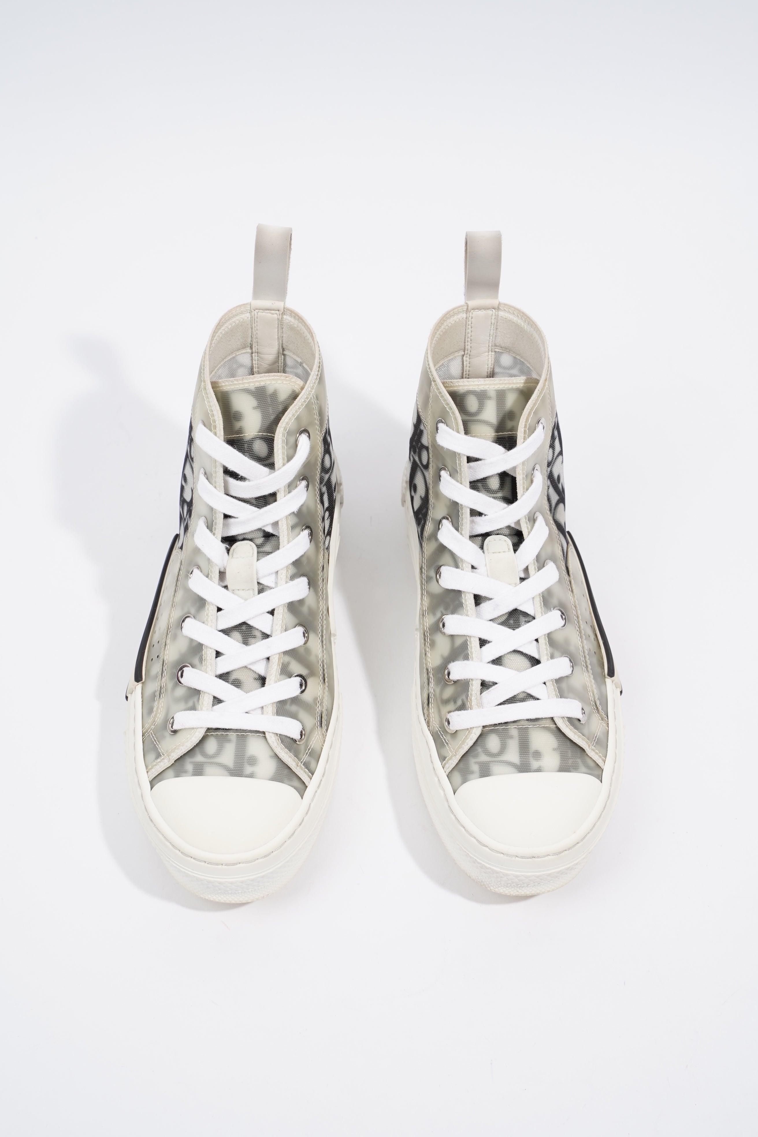 Christian Dior B23 Hightops White / Black Oblique Rubber EU 37.5 UK 4.5