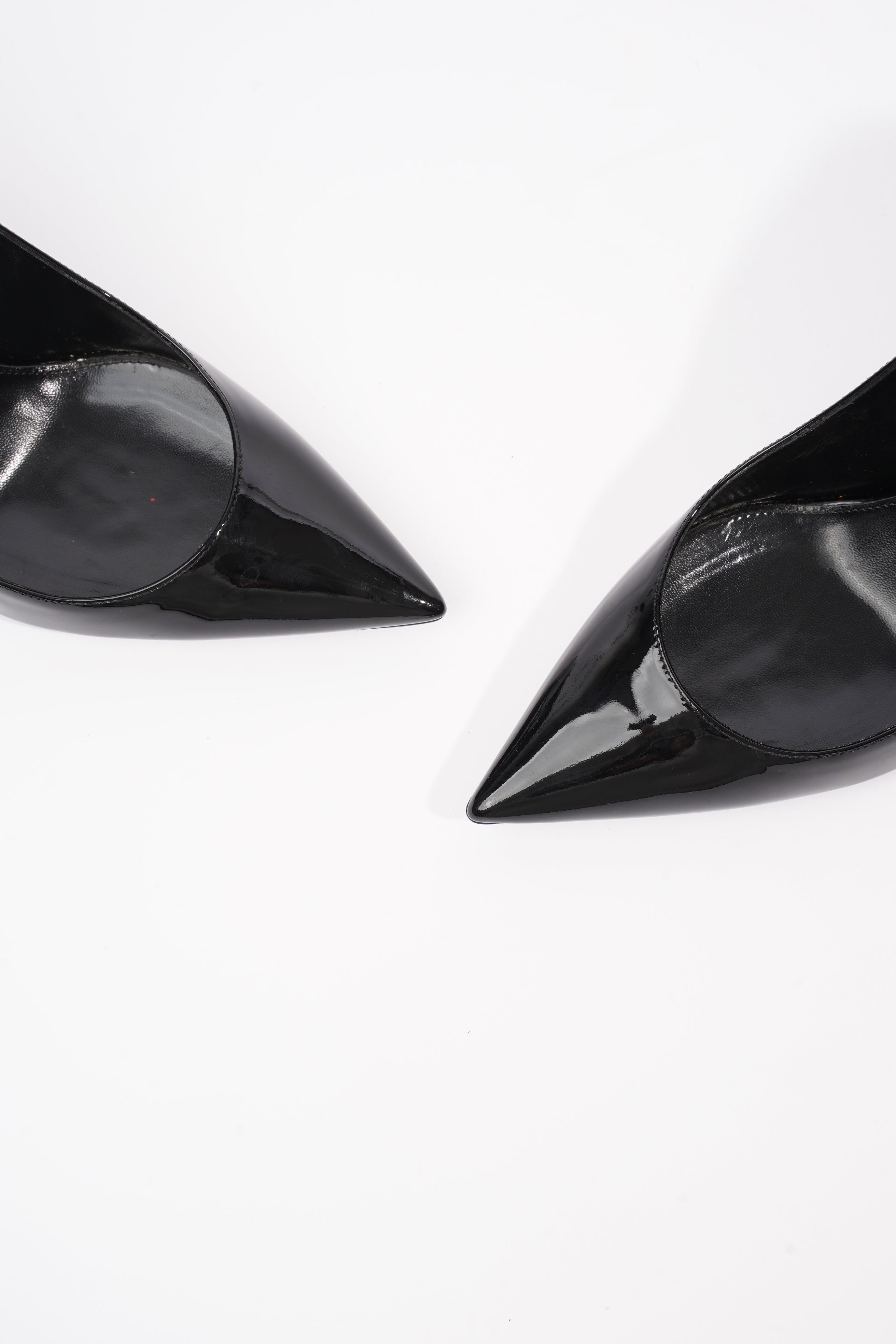 Saint Laurent Opyum Heels 85 Patent Black Patent Leather EU 41 UK 8