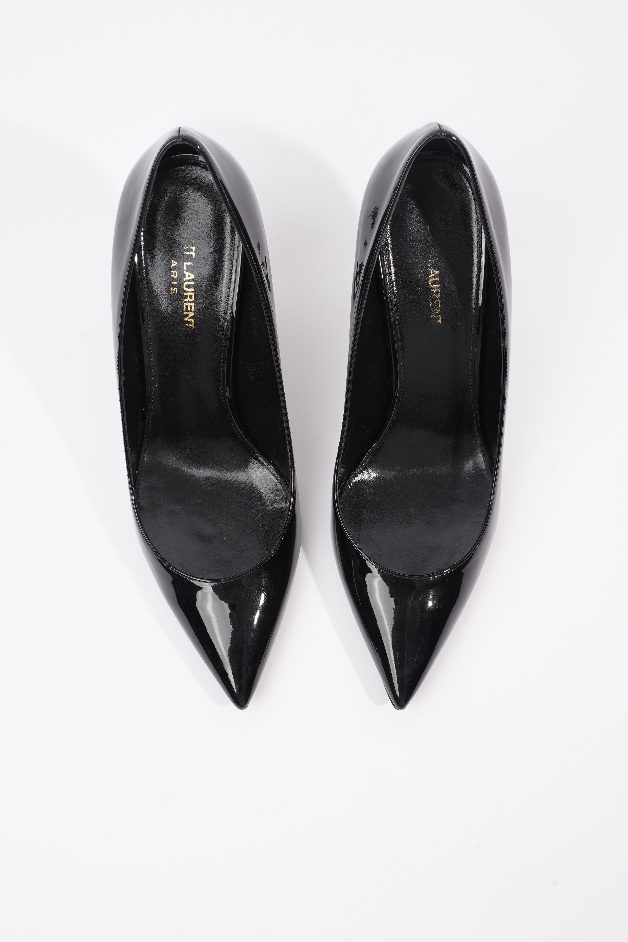 Saint Laurent Opyum Heels 85 Patent Black Patent Leather EU 41 UK 8