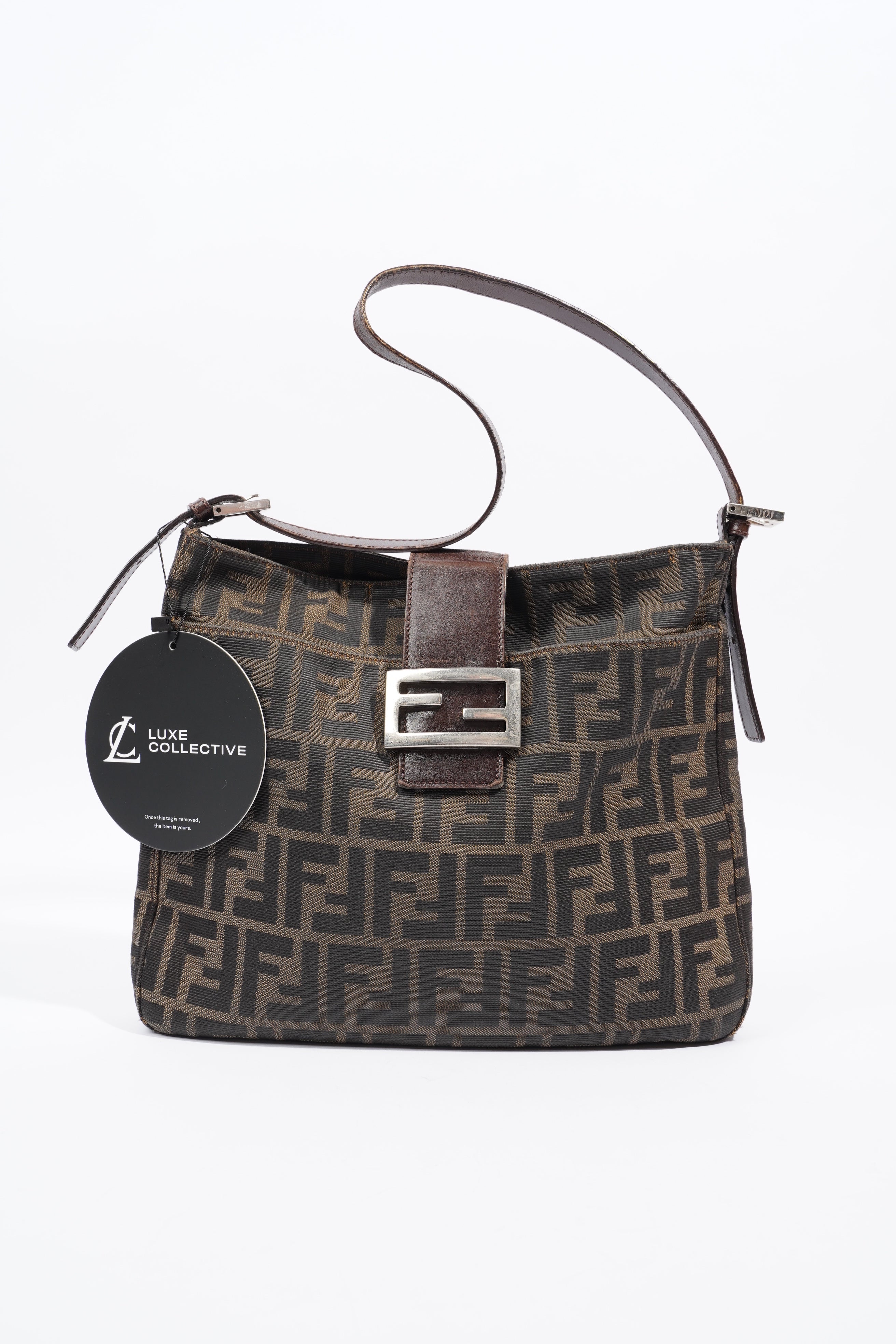 Fendi Zucca Shoulder Bag Monogram Canvas
