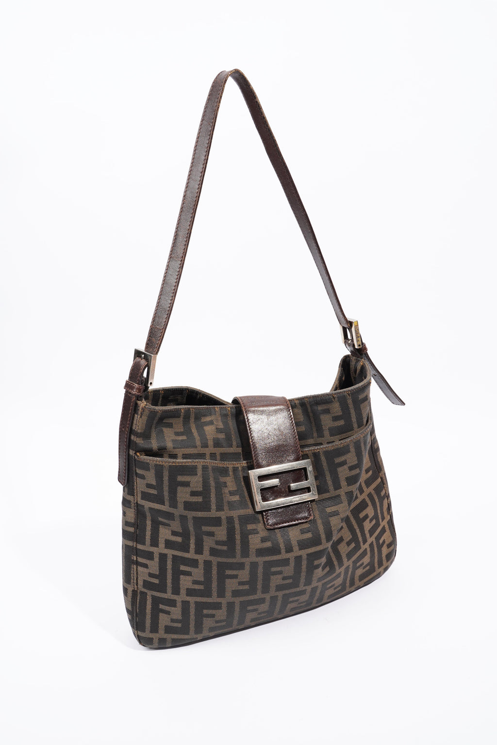 Fendi Zucca Shoulder Bag Monogram Canvas