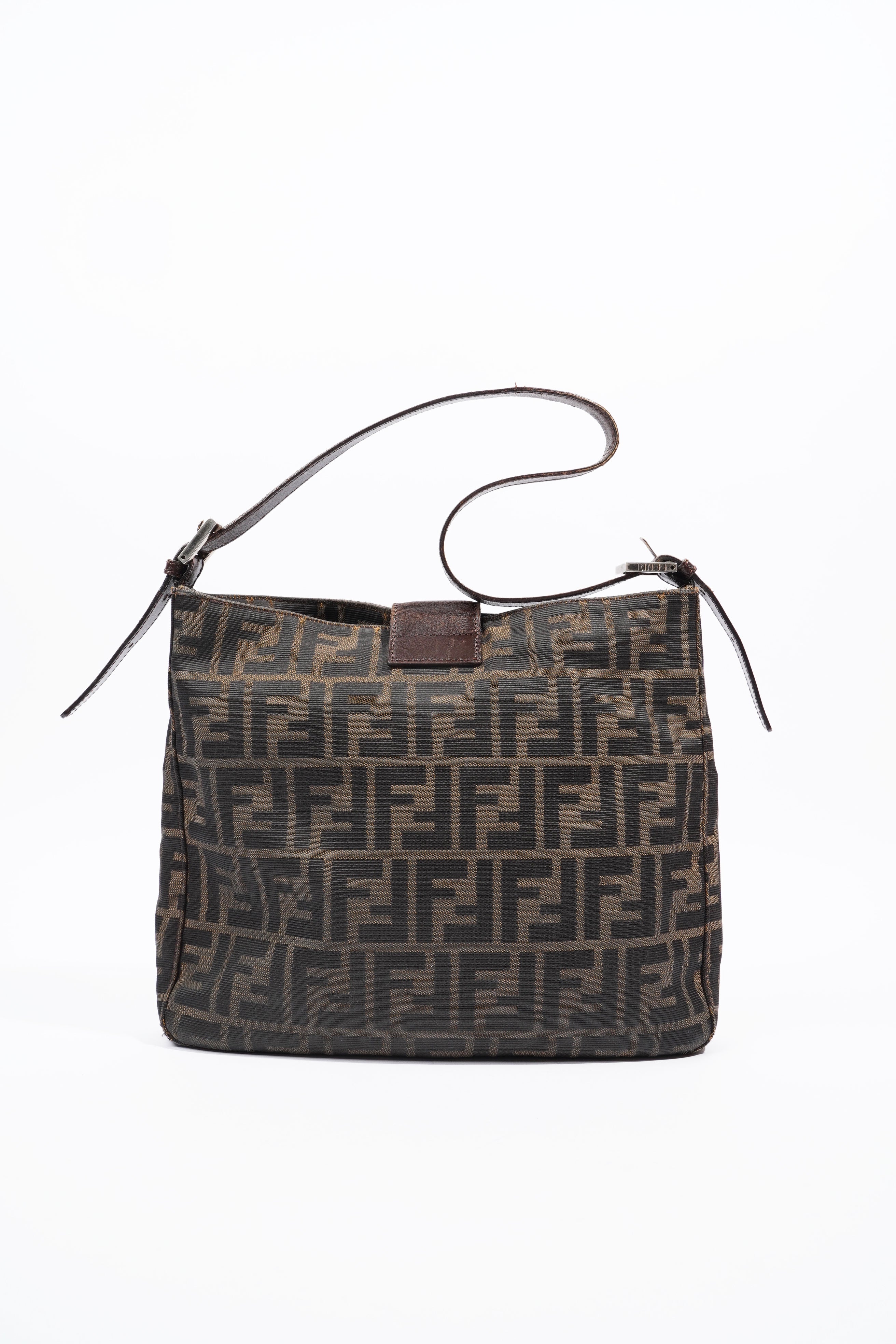 Fendi Zucca Shoulder Bag Monogram Canvas