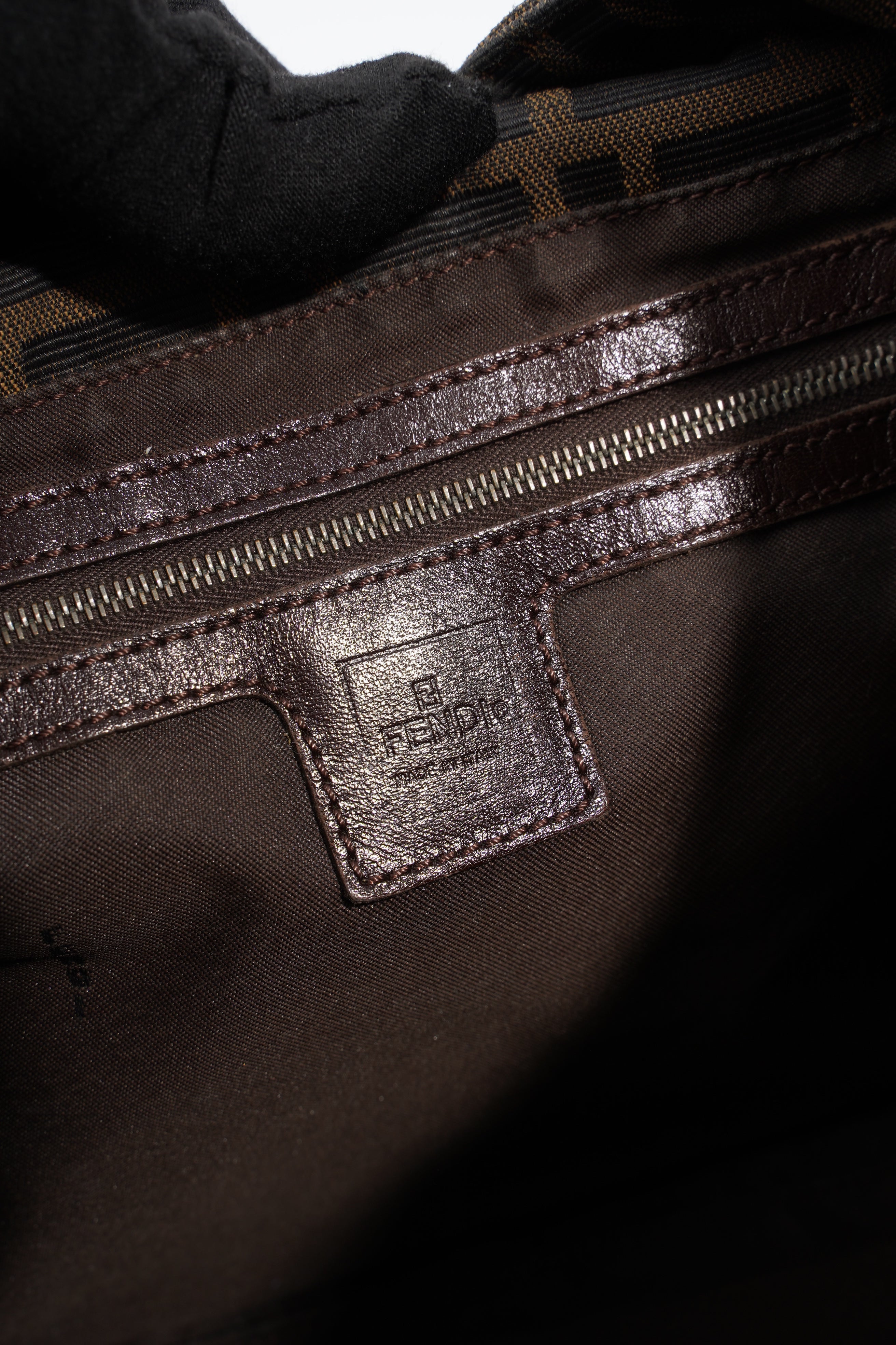 Fendi Zucca Shoulder Bag Monogram Canvas