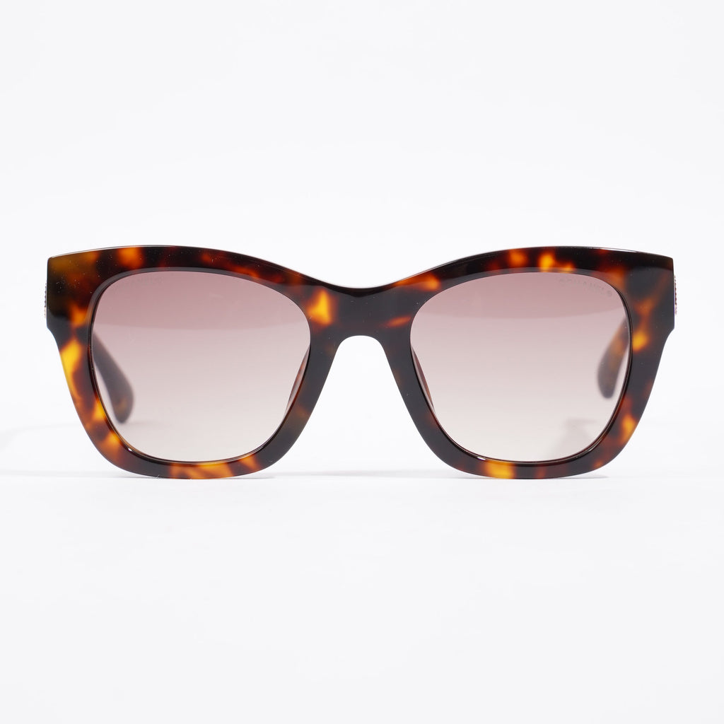 Chanel Square Sunglasses Tortoise Shell Acetate 140