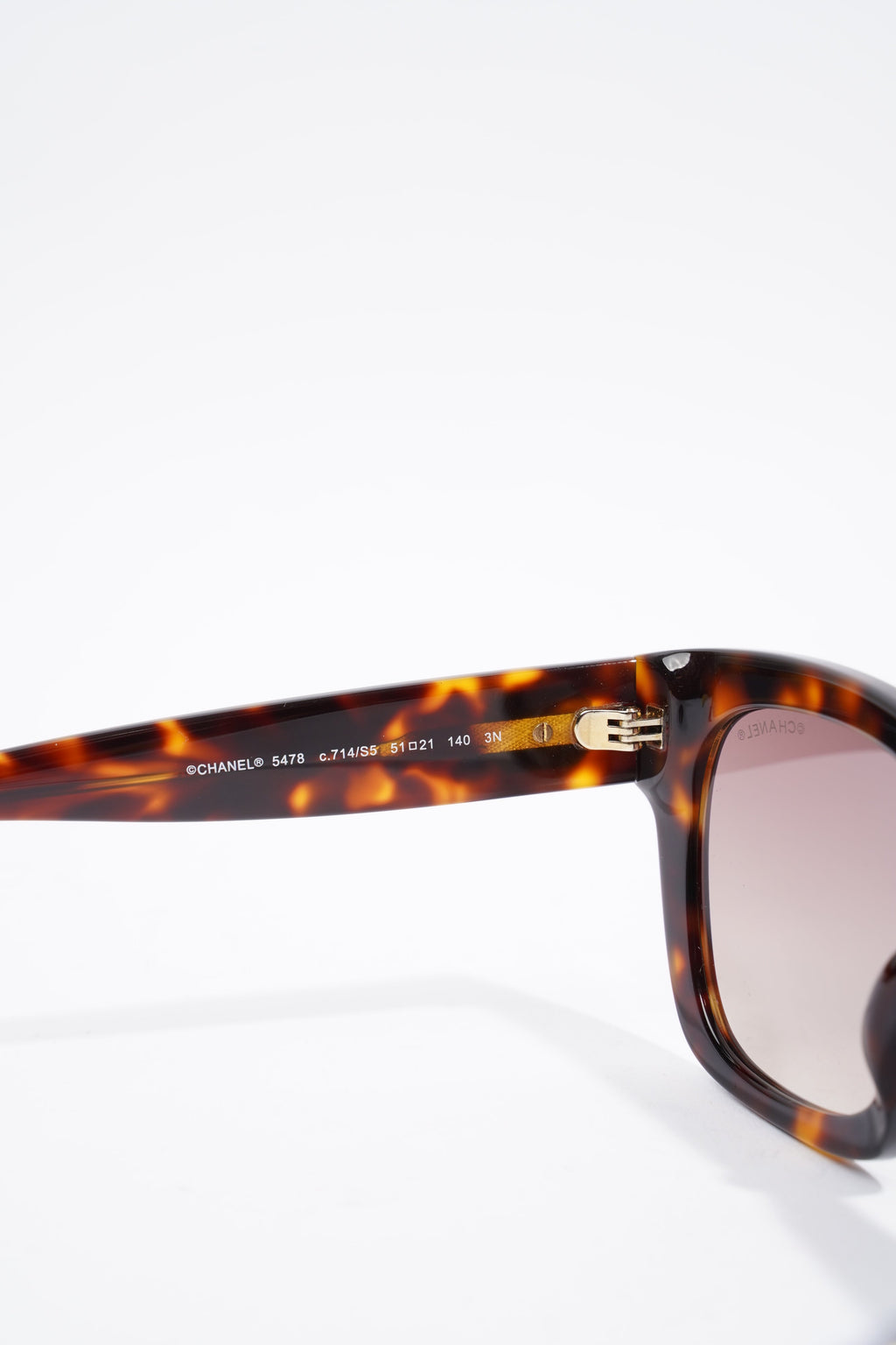 Chanel Square Sunglasses Tortoise Shell Acetate 140