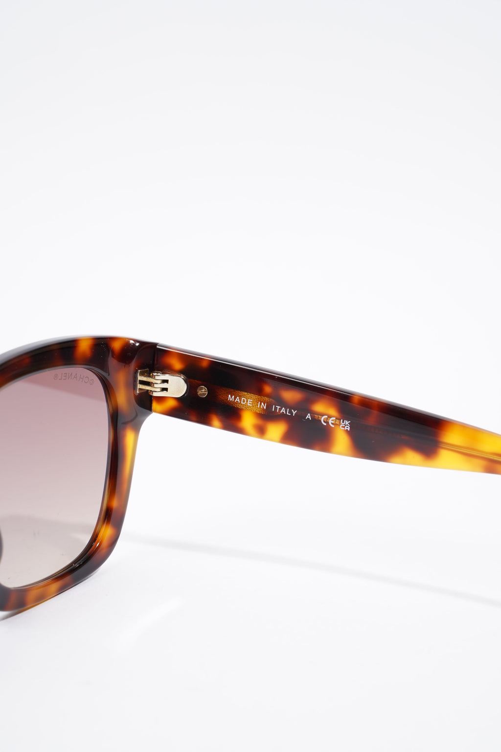 Chanel Square Sunglasses Tortoise Shell Acetate 140