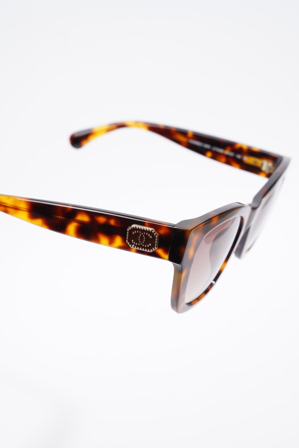 Chanel Square Sunglasses Tortoise Shell Acetate 140
