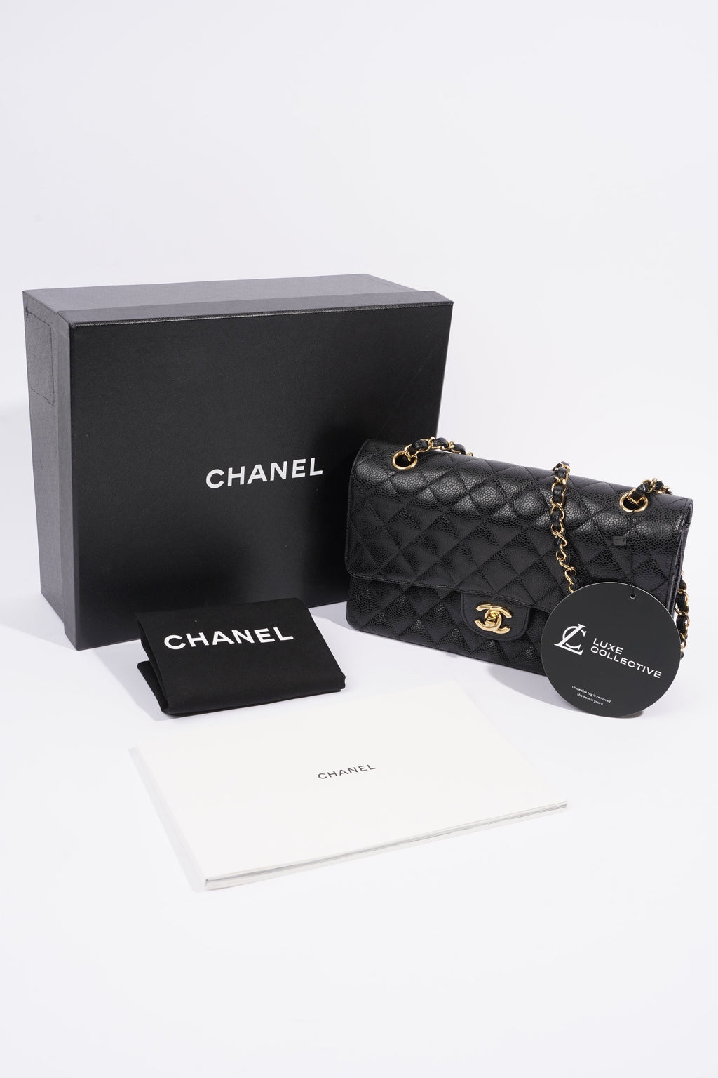 Chanel Classic Double Flap Black Caviar Leather Medium