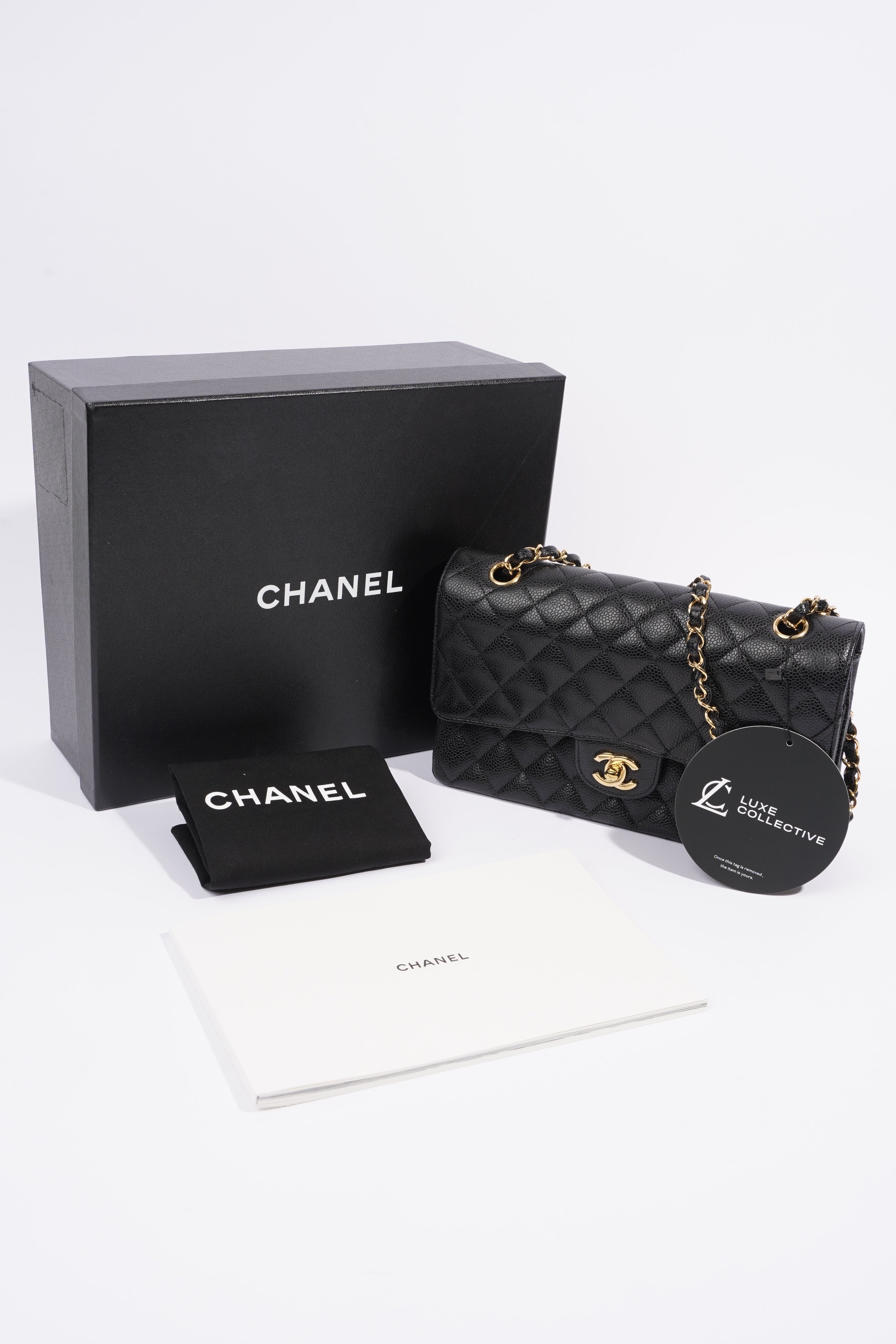 Chanel Classic Double Flap Black Caviar Leather Medium