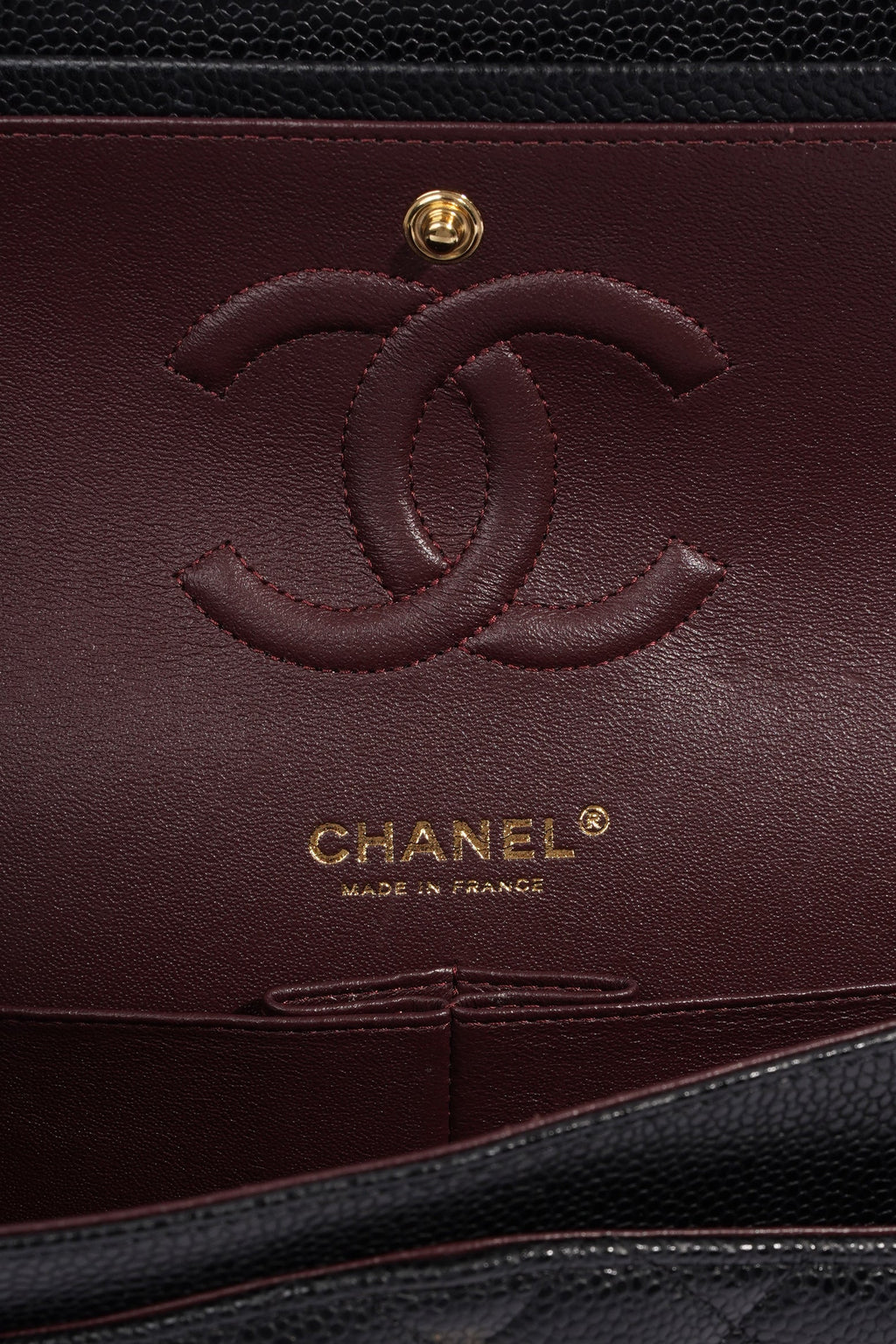 Chanel Classic Double Flap Black Caviar Leather Medium
