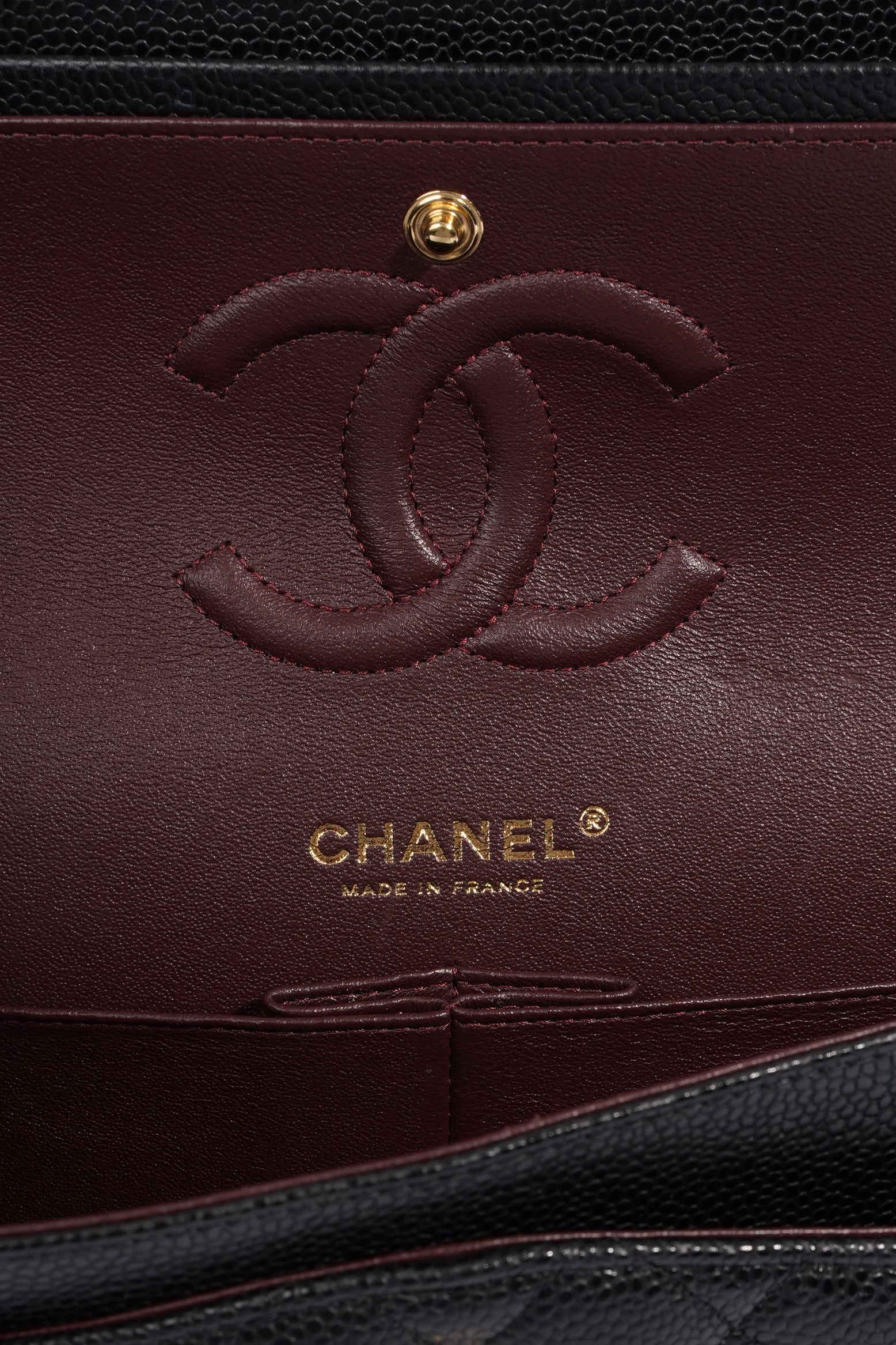Chanel Classic Double Flap Black Caviar Leather Medium