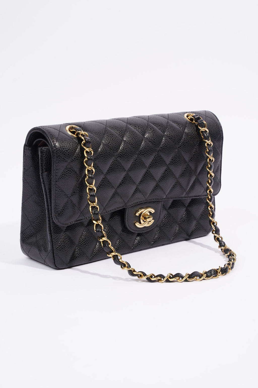 Chanel Classic Double Flap Black Caviar Leather Medium