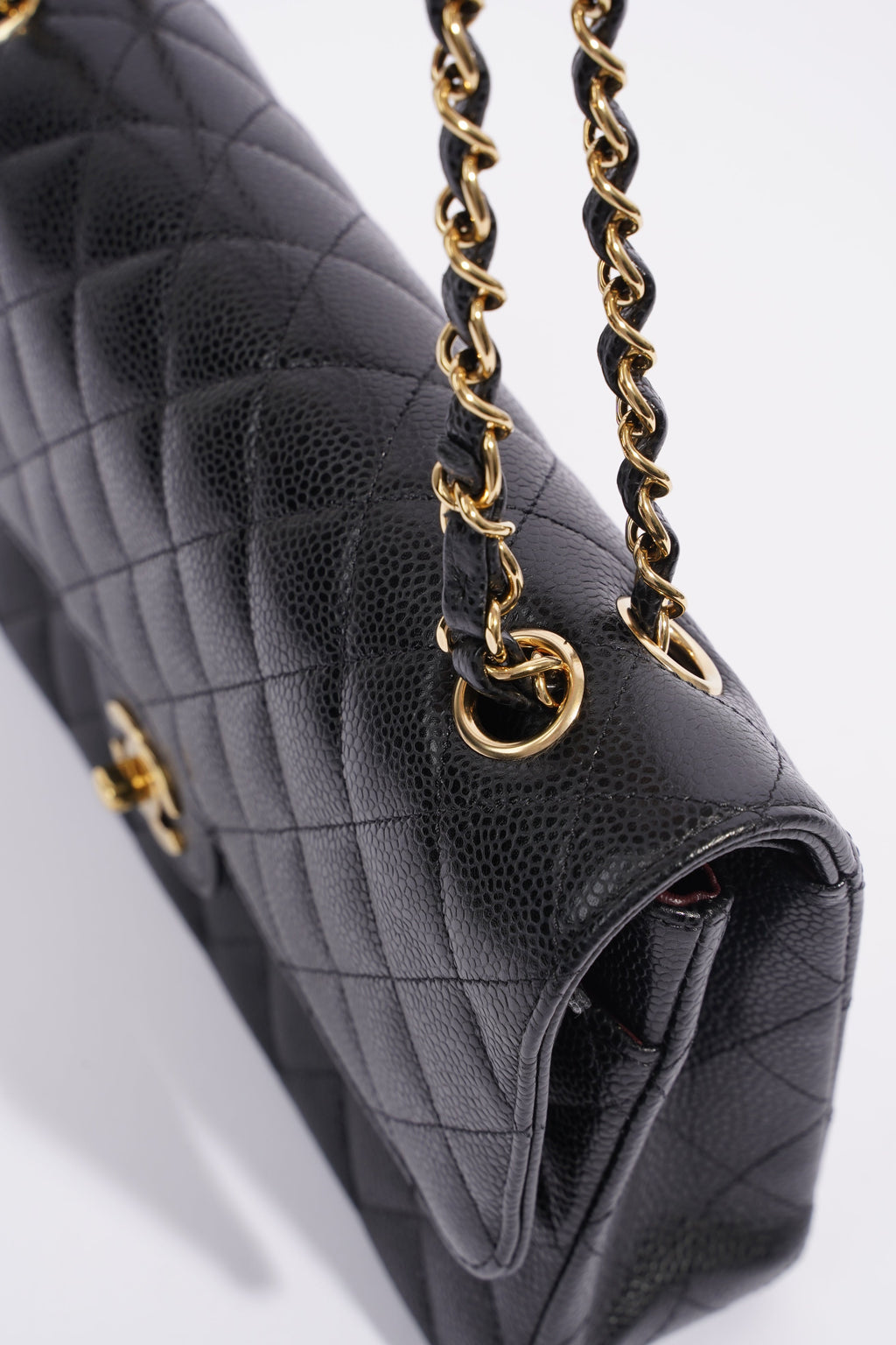 Chanel Classic Double Flap Black Caviar Leather Medium
