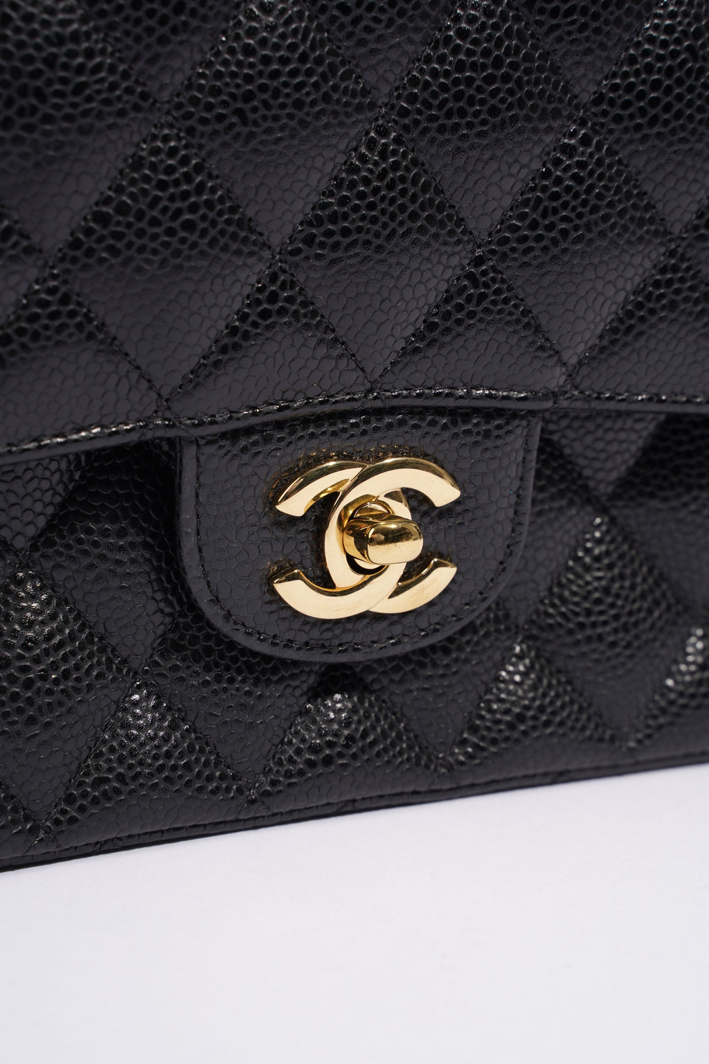 Chanel Classic Double Flap Black Caviar Leather Medium
