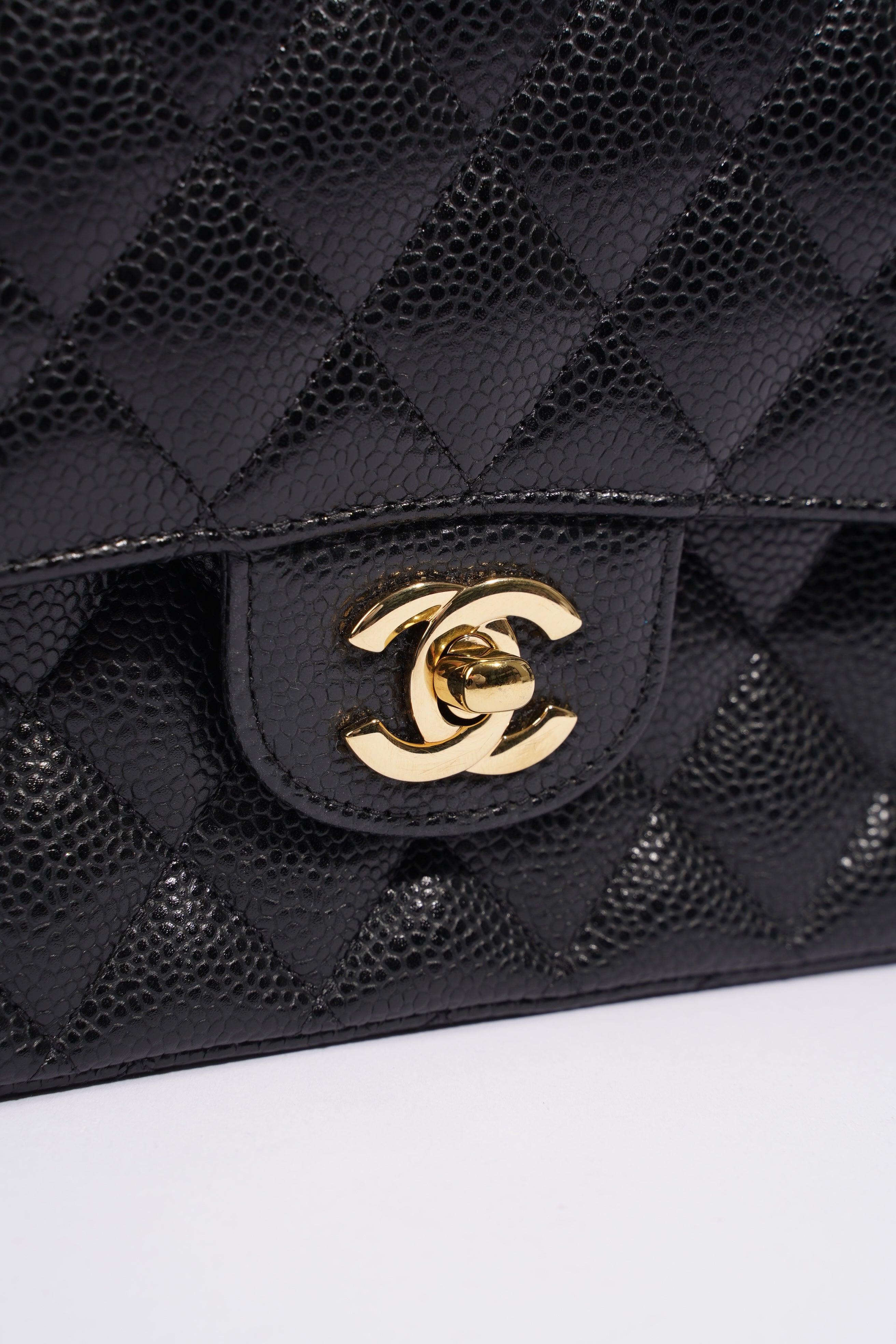 Chanel Classic Double Flap Black Caviar Leather Medium
