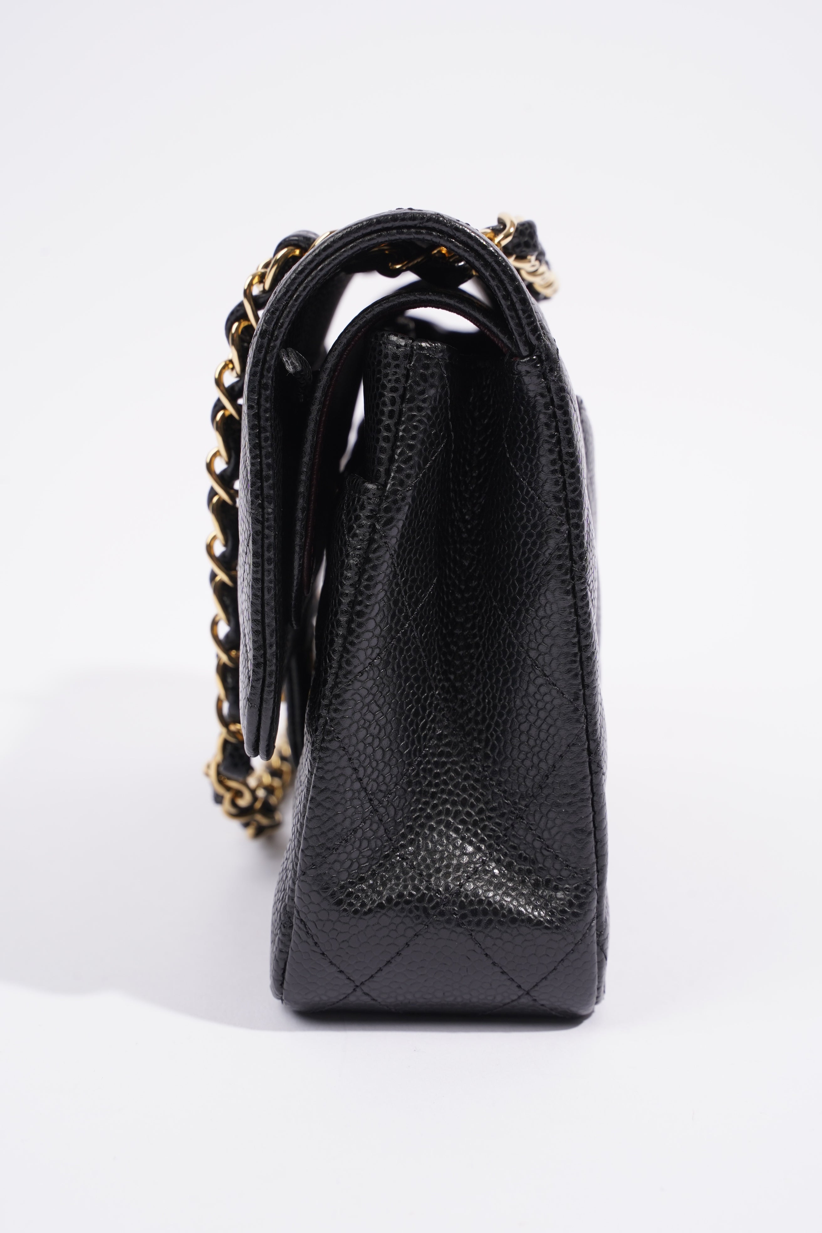 Chanel Classic Double Flap Black Caviar Leather Medium