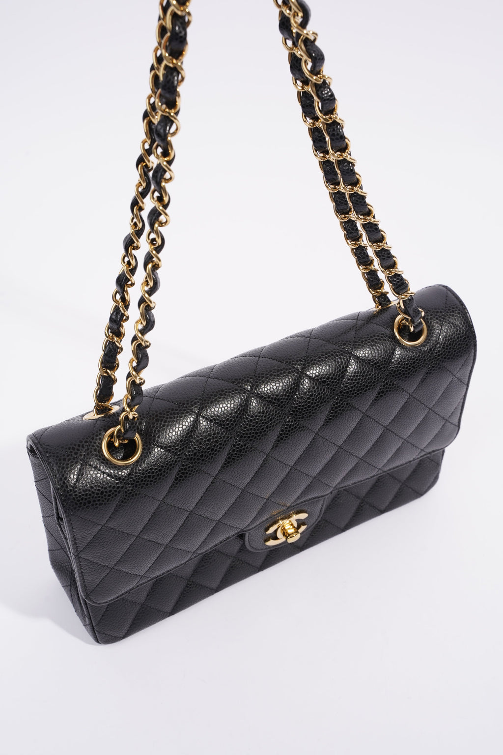 Chanel Classic Double Flap Black Caviar Leather Medium