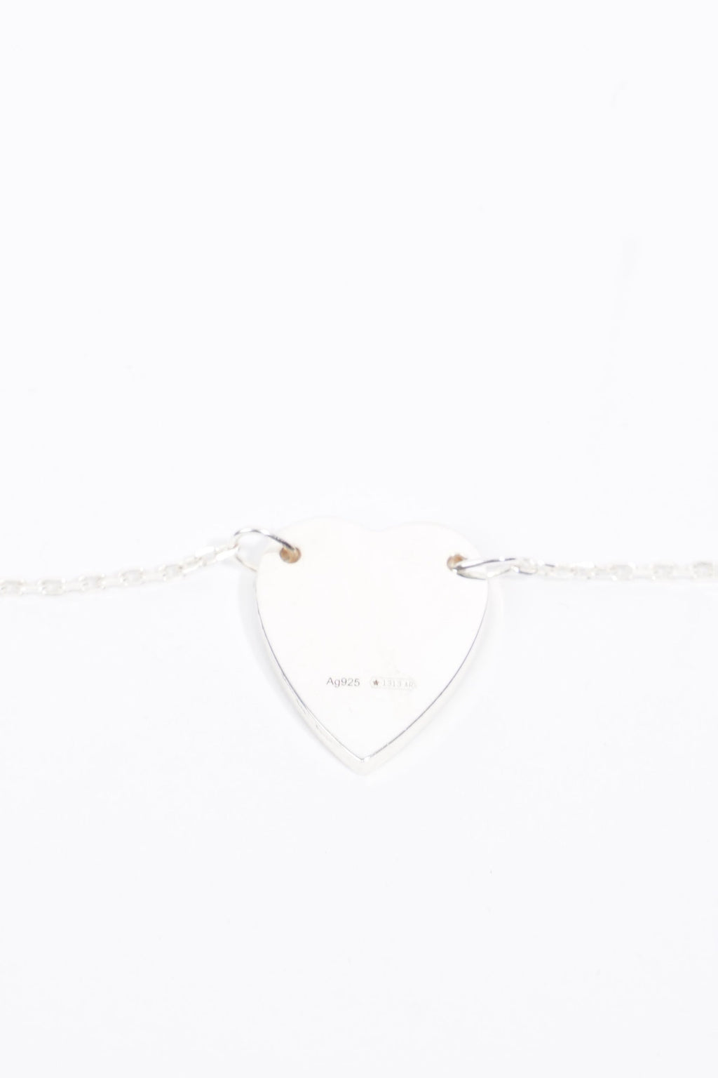 Gucci Trademark Necklace With Heart Pendant Silver Silver Sterling