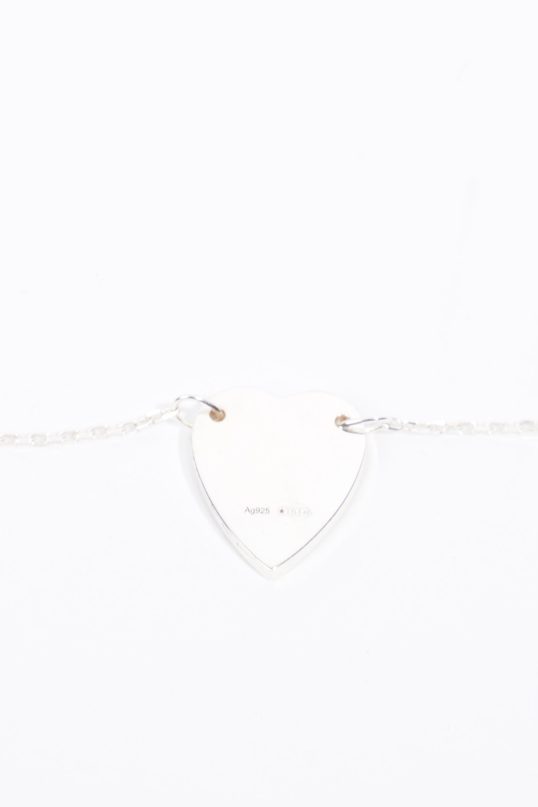 Gucci Trademark Necklace With Heart Pendant Silver Silver Sterling