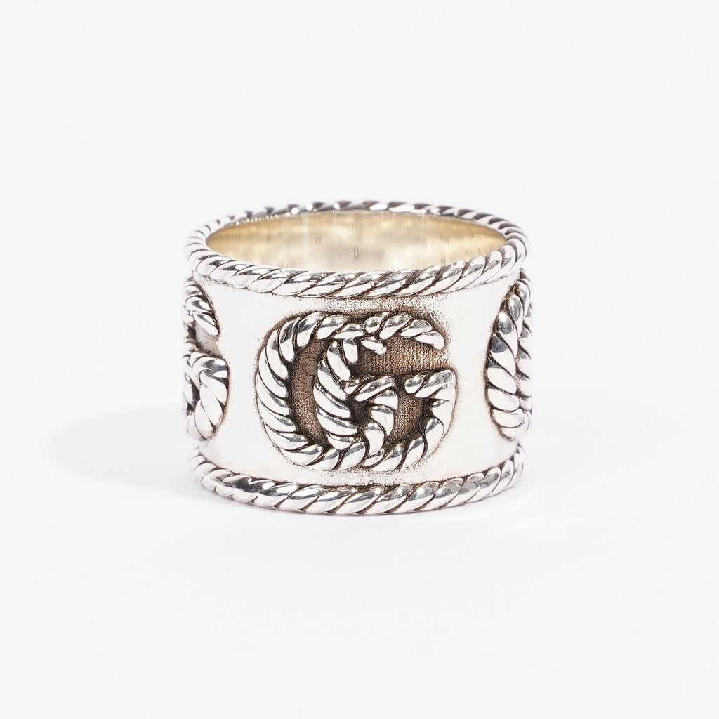Gucci Double G Ring Silver Silver Sterling 11