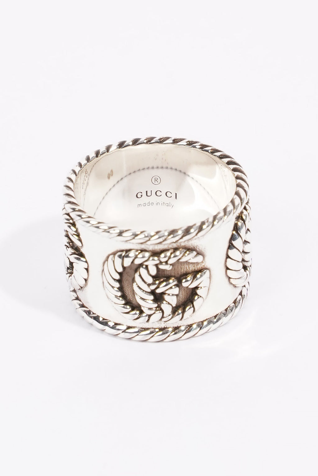 Gucci Double G Ring Silver Silver Sterling 11