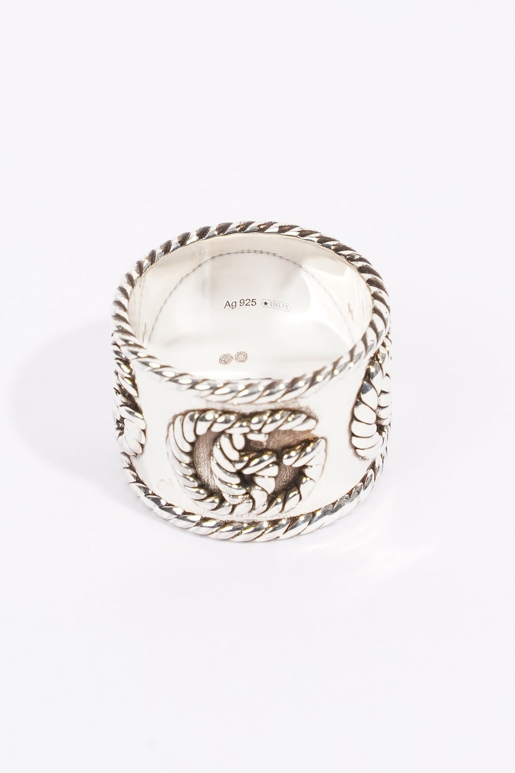 Gucci Double G Ring Silver Silver Sterling 11