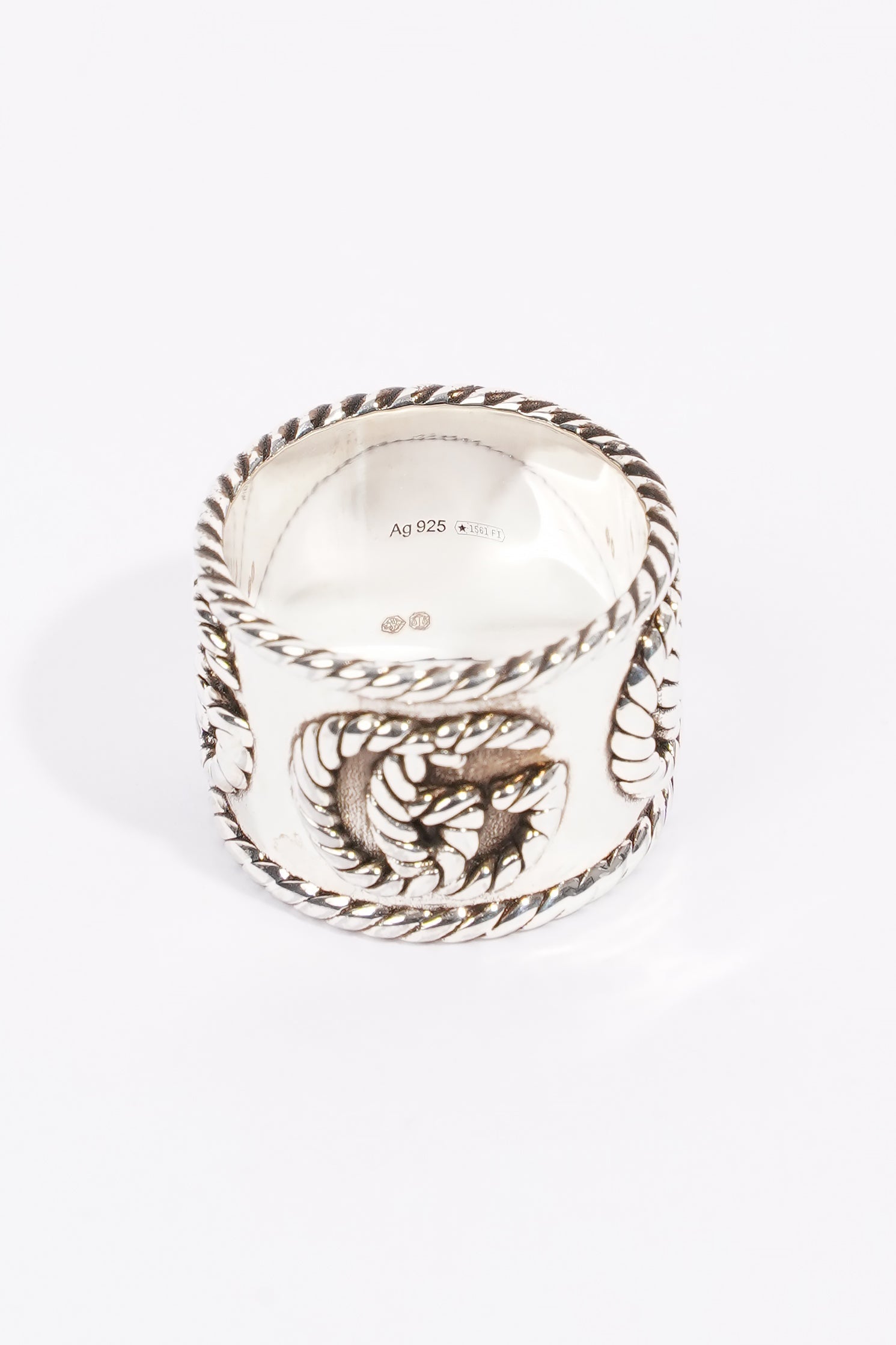 Gucci Double G Ring Silver Silver Sterling 11