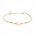 Fendi Baguette Bracelet Gold Base Metal