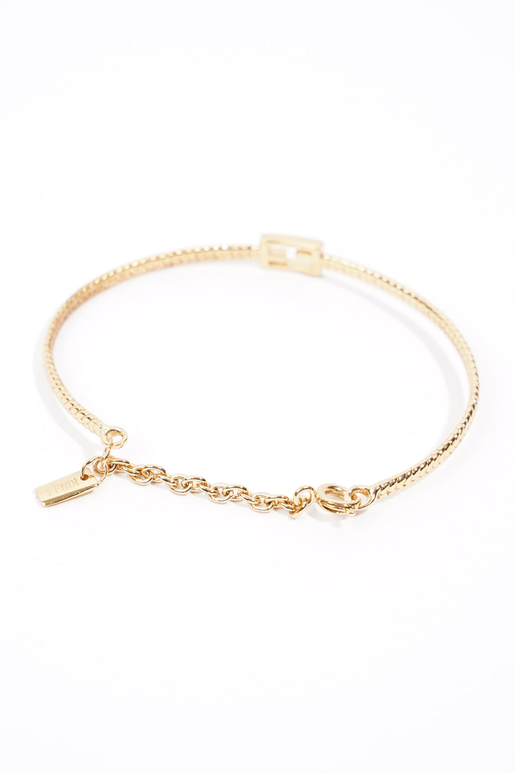 Fendi Baguette Bracelet Gold Base Metal