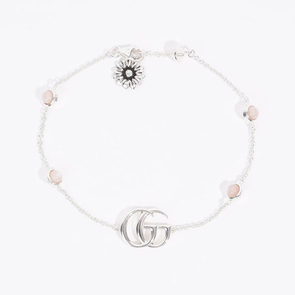 Gucci GG Marmont Mother Of Pearl Bracelet Silver / Baby Pink Pearl Silver Sterling 17cm