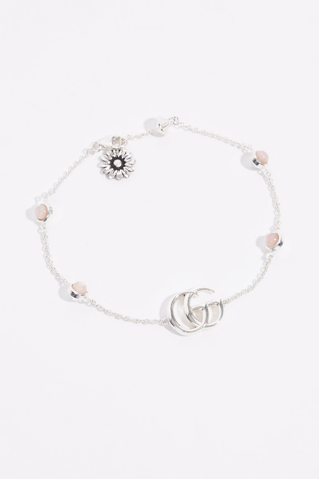 Gucci GG Marmont Mother Of Pearl Bracelet Silver / Baby Pink Pearl Silver Sterling 17cm