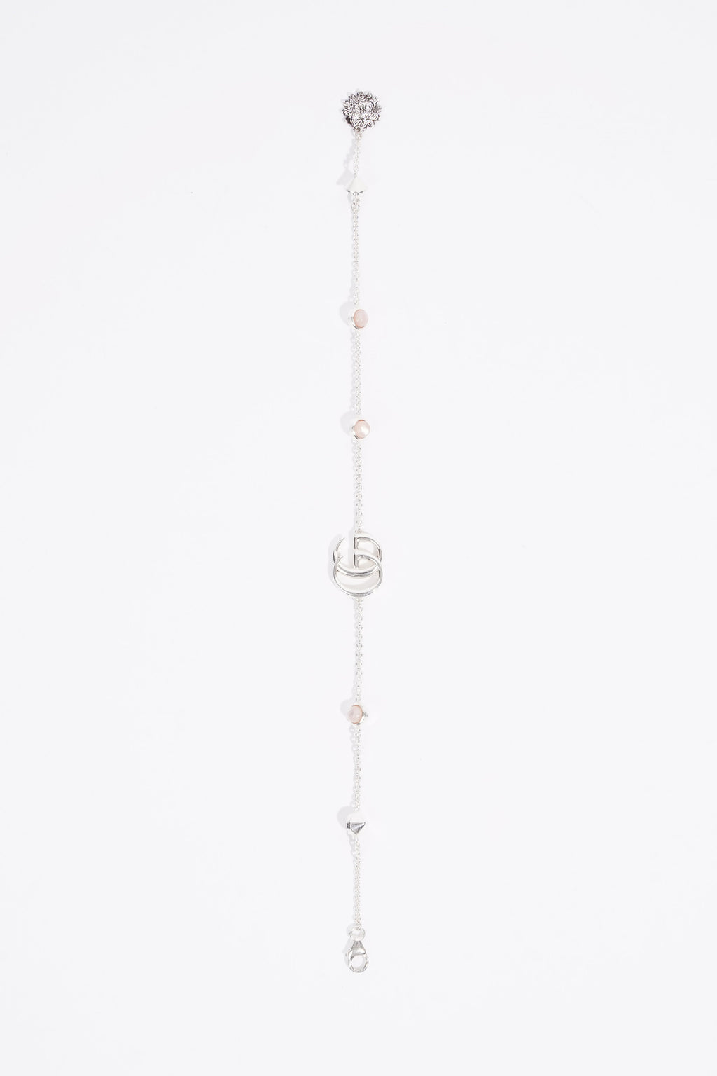Gucci GG Marmont Mother Of Pearl Bracelet Silver / Baby Pink Pearl Silver Sterling 17cm