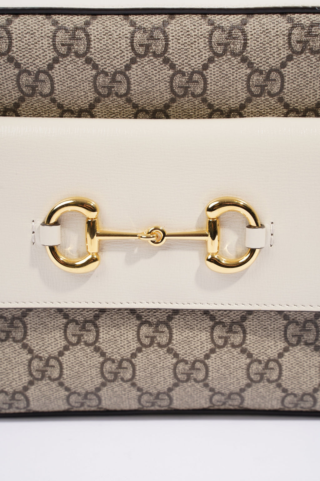 Gucci Horsebit 1955 Small Shoulder Bag Supreme / White Coated Canvas